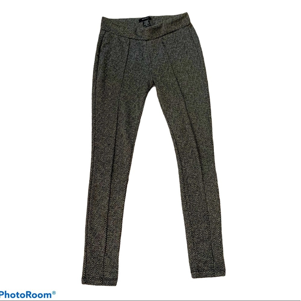 Herringbone Stretch Leggings Gray/Charcoal M